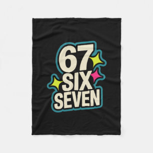 Funny Six Seven 6 7 Meme 1  Fleece Blanket