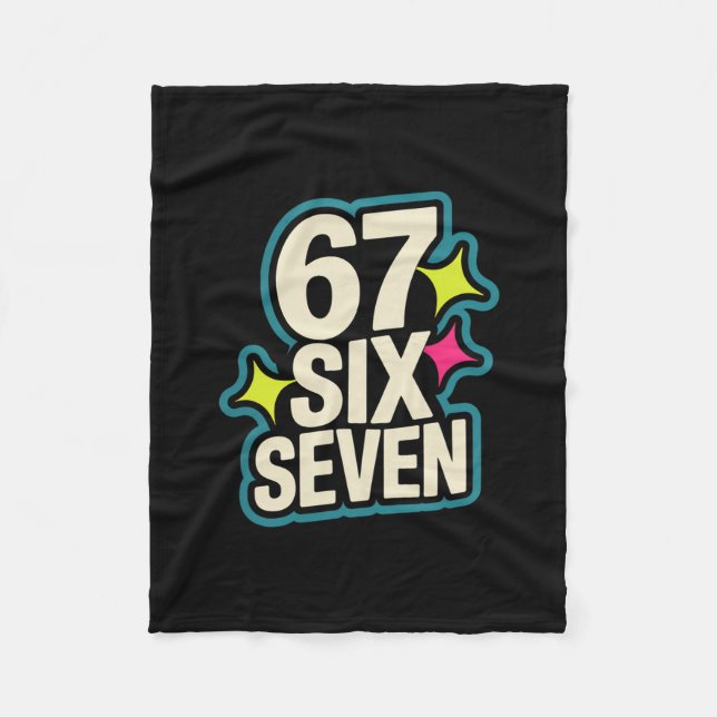 Funny Six Seven 6 7 Meme 1  Fleece Blanket (Front)