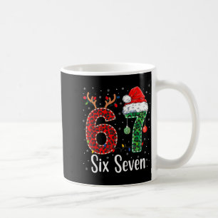 Funny Six Seven 6 7 Meme 67 Christmas Leopard Xmas Coffee Mug