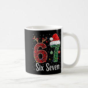 Funny Six Seven 6 7 Meme 67 Christmas Leopard Xmas Coffee Mug