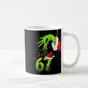 Funny Six Seven 6 7 Meme 67 Xmas Hand Christmas Co Coffee Mug