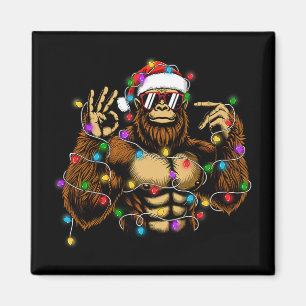 Funny Six Seven 6 7 Meme Bigfoot Christmas Lights Magnet