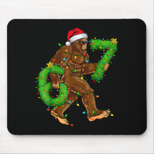 Funny Six Seven 6 7 Meme Bigfoot Christmas Shirts  Mouse Pad