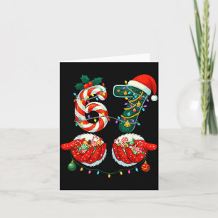 Funny Six Seven 6 7 Meme Christmas Family Xmas San Card