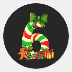 Funny Six Seven 6 7 Meme Couple Christmas For Men  Classic Round Sticker