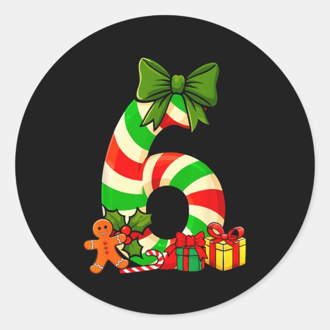 Funny Six Seven 6 7 Meme Couple Christmas For Men  Classic Round Sticker (Front)