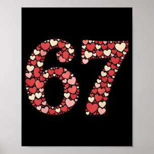 Funny Six Seven 6 7 Meme For Men Women Kids Girls  Poster