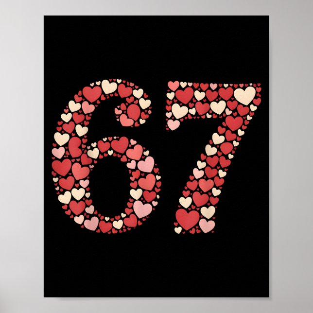 Funny Six Seven 6 7 Meme For Men Women Kids Girls  Poster (Front)