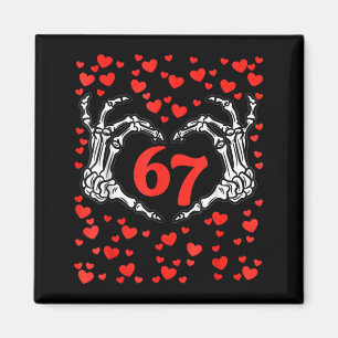 Funny Six Seven 6 7 Meme For Men Women Kids Valent Magnet