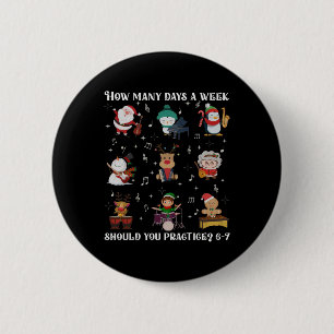 Funny Six Seven 6 7 Meme For Music Teacher Christm Cm Round Badge