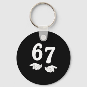 Funny Six Seven 6 7 Meme Gen Alpha Slang 67 Hands  Key Ring