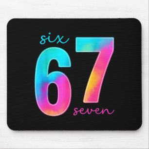 Funny Six Seven 6 7 Meme Gen Alpha Slang 67 Kids  Mouse Pad