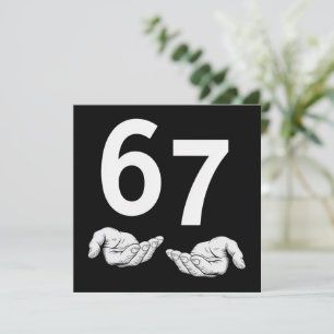 Funny Six Seven 6 7 Meme Gen Alpha Slang 6 7 Hands Holiday Card
