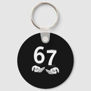 Funny Six Seven 6 7 Meme Gen Alpha Slang 6 7 Hands Key Ring