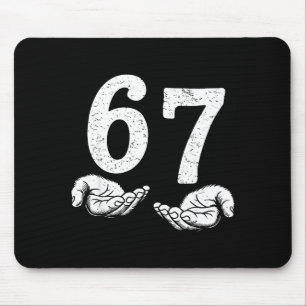 Funny Six Seven 6 7 Meme Gen Alpha Slang 6 7 Meme  Mouse Pad