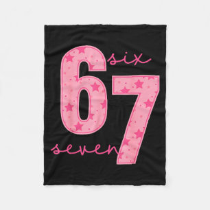 Funny Six Seven 6 7 Meme Gen Alpha Slang Men Women Fleece Blanket