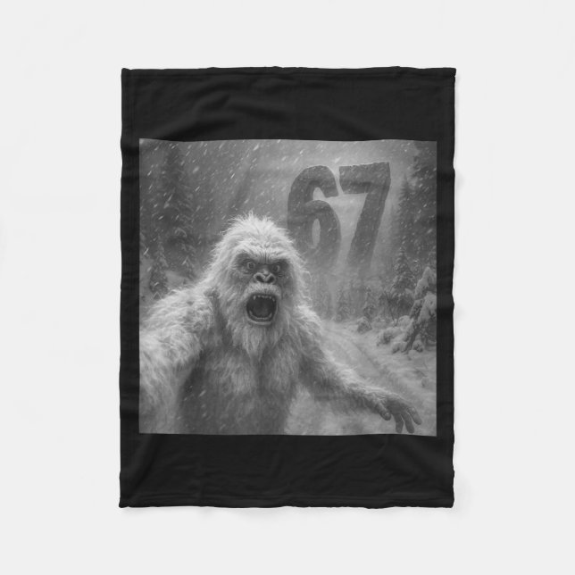 Funny Six Seven 6 7 Meme Gen Z Alpha Slang Yeti Se Fleece Blanket (Front)
