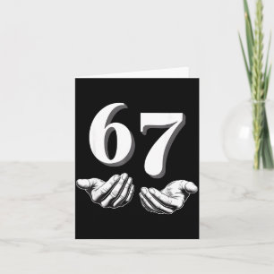 Funny Six Seven 6 7 Meme Men Women Kids Card