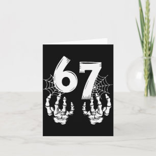 Funny Six Seven 6 7 Meme Number 67 Design Couples  Card