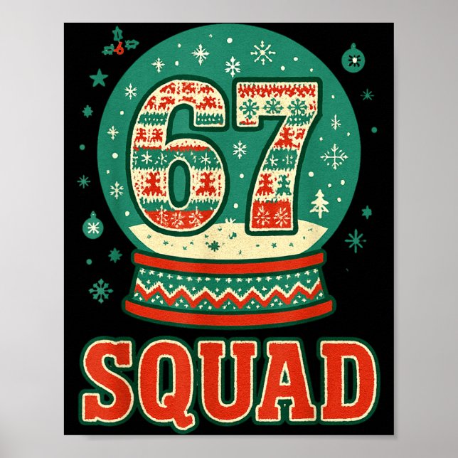 Funny Six Seven 6 7 Meme Poster (Front)
