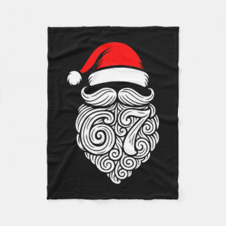 Funny Six Seven 6 7 Meme Santa Christmas Shirt Men Fleece Blanket