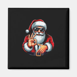 Funny Six Seven 6 7 Meme Santa Christmas Shirt Men Magnet