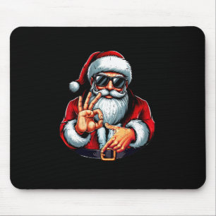 Funny Six Seven 6 7 Meme Santa Christmas Shirt Men Mouse Pad