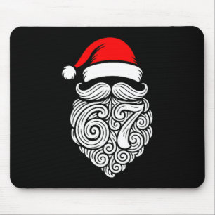 Funny Six Seven 6 7 Meme Santa Christmas Shirt Men Mouse Pad