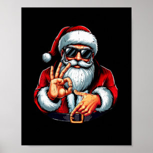 Funny Six Seven 6 7 Meme Santa Christmas Shirt Men Poster