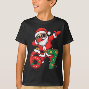 Funny Six Seven 6 7 Meme Santa Dab Christmas Dabbi T-Shirt