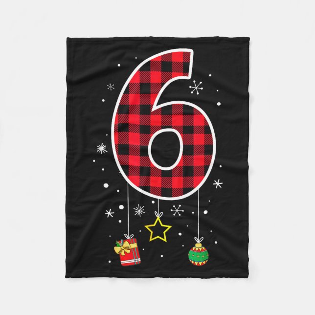 Funny Six Seven 6 7 Meme Saying Couples Christmas  Fleece Blanket (Front)