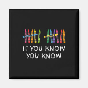 Funny Six Seven 6 7 Meme Tally Marks Crayons Teach Magnet
