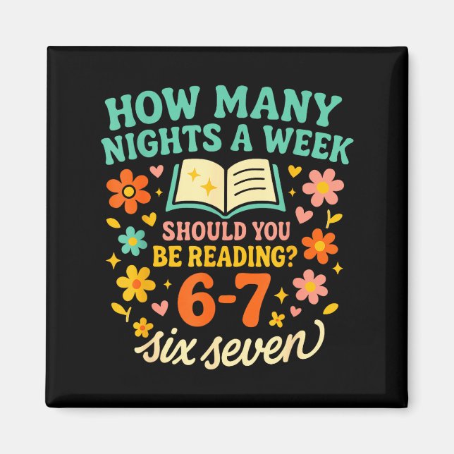 Funny Six Seven 6 7 Meme Teacher Design For Men Wo Magnet (Front)
