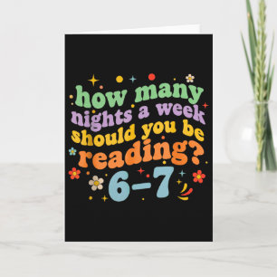 Funny Six Seven 6 7 Meme Teacher Design Reading 6- Card