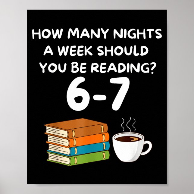 Funny Six Seven 6 7 Meme Teacher Design Reading 6- Poster (Front)