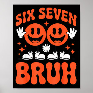 Funny Six Seven 6 7 Meme Valentine Hearts Valentin Poster