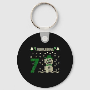 Funny Six Seven 6 7 Ugly Christmas Sweaters For Co Key Ring