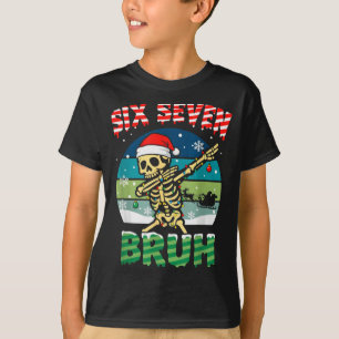 Funny Six Seven Bruh 67 Christmas Holiday Women Ki T-Shirt