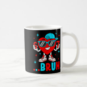 Funny Six Seven Bruh 67 Meme Heart Valentines Day  Coffee Mug