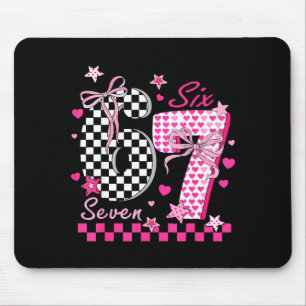 Funny Six Seven Coquette 6 7 Meme Men Women Valent Mouse Pad