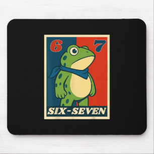 Funny Six Seven Frog 6 7 Meme Gen Alpha Slang Meme Mouse Pad