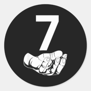 Funny Six Seven Gen Alpha Slang Meme 6 7 Matching  Classic Round Sticker