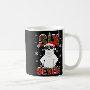 Funny Six Seven Lar Bear Christmas 67 Santa Hat Wi Coffee Mug