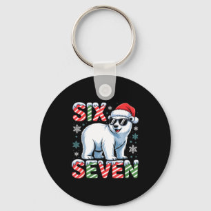 Funny Six Seven Lar Bear Christmas 67 Santa Hat Wi Key Ring