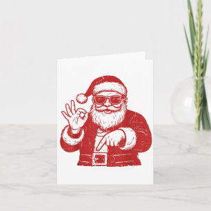 Funny Six Seven Meme 67 Christmas Brainrot Santa C Card