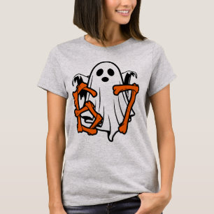 Funny Six Seven Meme 6 7 Halloween Ghost Costume T-Shirt