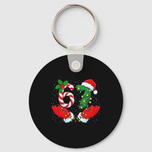 Funny Six Seven Meme Christmas 67 Xmas Men Women K Key Ring