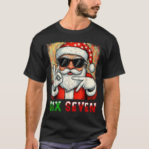 Funny Six Seven Meme Christmas Cool Santa Saying 6 T-Shirt
