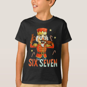 Funny Six Seven Meme Christmas Nutcracker Men Wome T-Shirt