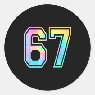 Funny Six Seven Meme Gen Alpha Slang  Classic Round Sticker